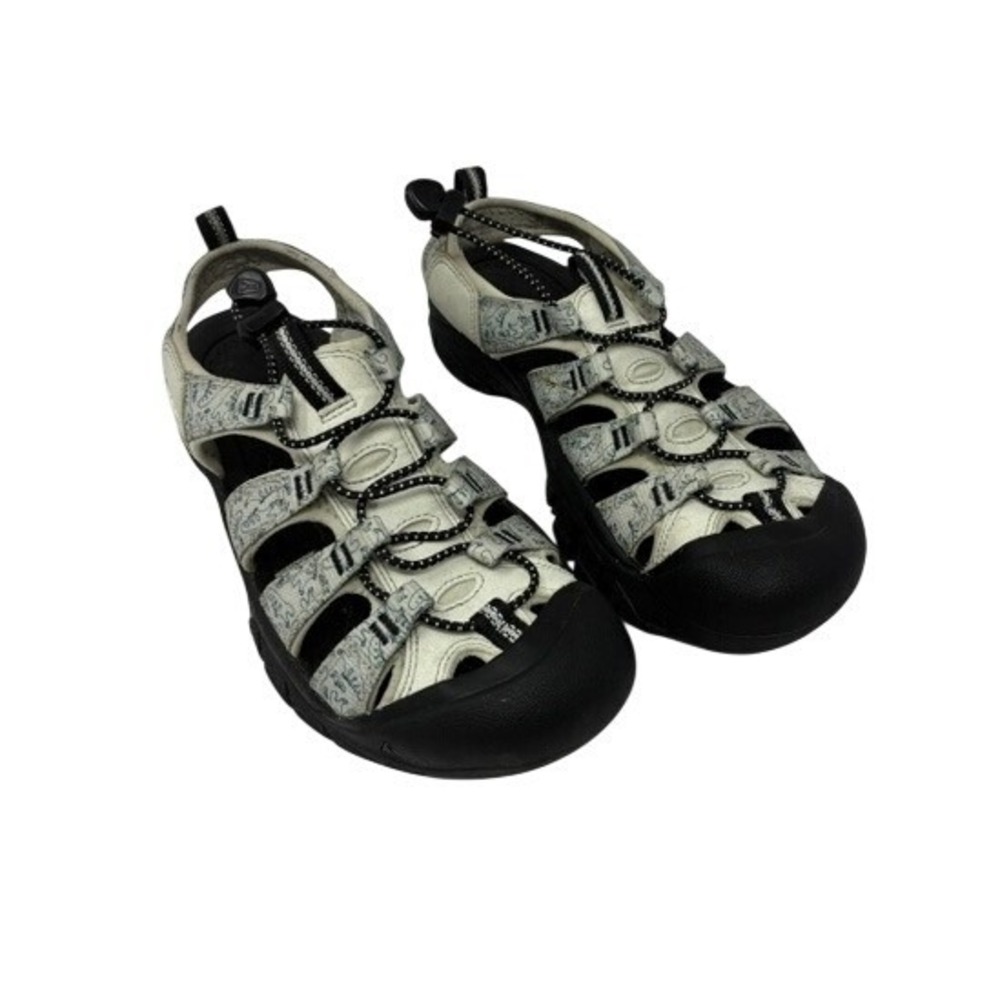 KEEN Newport H2 Womens Gray Cream Black Patterned Sport Hiking Sandals Size 9
